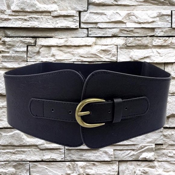 Accessories - GORGEOUS WIDE BLACK BELT
